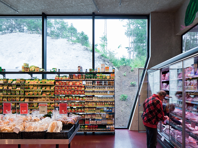 Mpreis Ötztaler Höhe, Mpreis, Ötztal Bahnhof, Stoll.Wagner Architekten, Christian Flatscher, Architekturfotografie, Fotografie, Architekturphotographie, Photographie, Architektur, Tirol